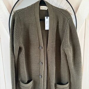 Taylor Stitch Olive Women's Knit Cardigan